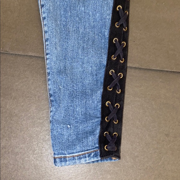 Sneak Peek Size 3 High Rise Black Blue Skinny Jeans - Picture 10 of 14
